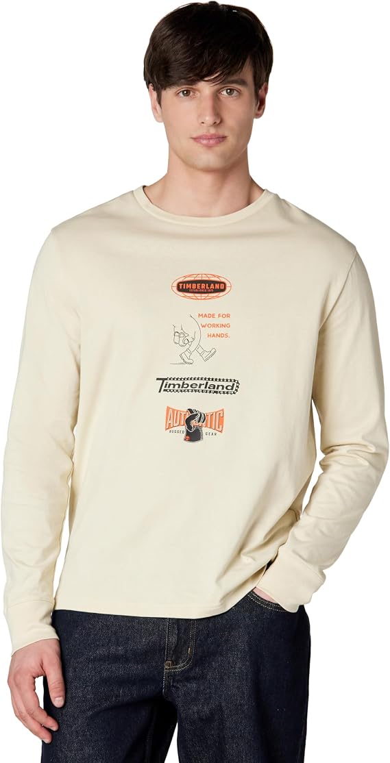 Timberland Men's Long Sleeve Made for Working Graphic Shirt