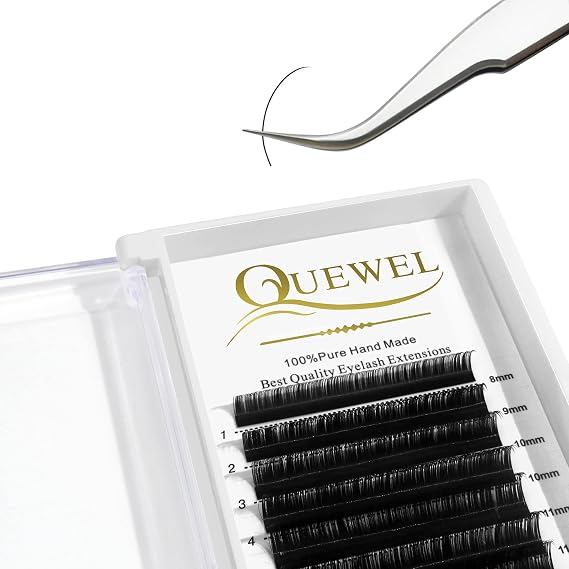 QUEWEL,Eyelash Extension Supplies 0.15 D Curl Mix-8-14mm Classic Individual Lash ExtensionsOptinal 0.03/0.05/0.07/0.10/0.15/0.20 C/D Single 8-25mm Mix 8-14mm 15-20mm 20-25mm(0.15 D MIX-8-14mm) | Classic Individual Lash ExtensionsOptinal 0.03/0.05/0.07/0.10/0.15/0.20 C/D Single 8-25mm Mix 8-14mm 15-20mm 20-25mm