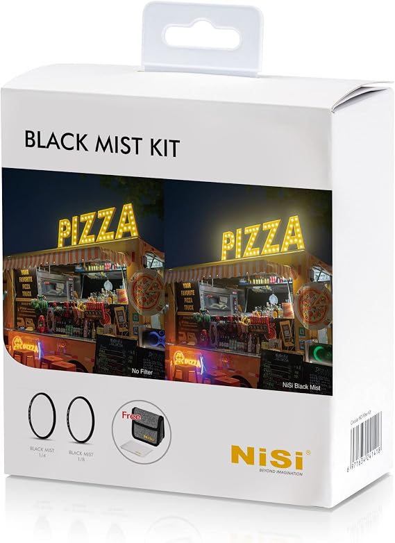NiSi - 67mm Black Mist Kit, Circular 1/4 & 1/8 Strength Diffusion Filters | 2 Filters w/Cleaning Cloth + Carrying Case - Pro-Mist Diffusion, Dream-Like Cinematic Effects, Photography + Videography