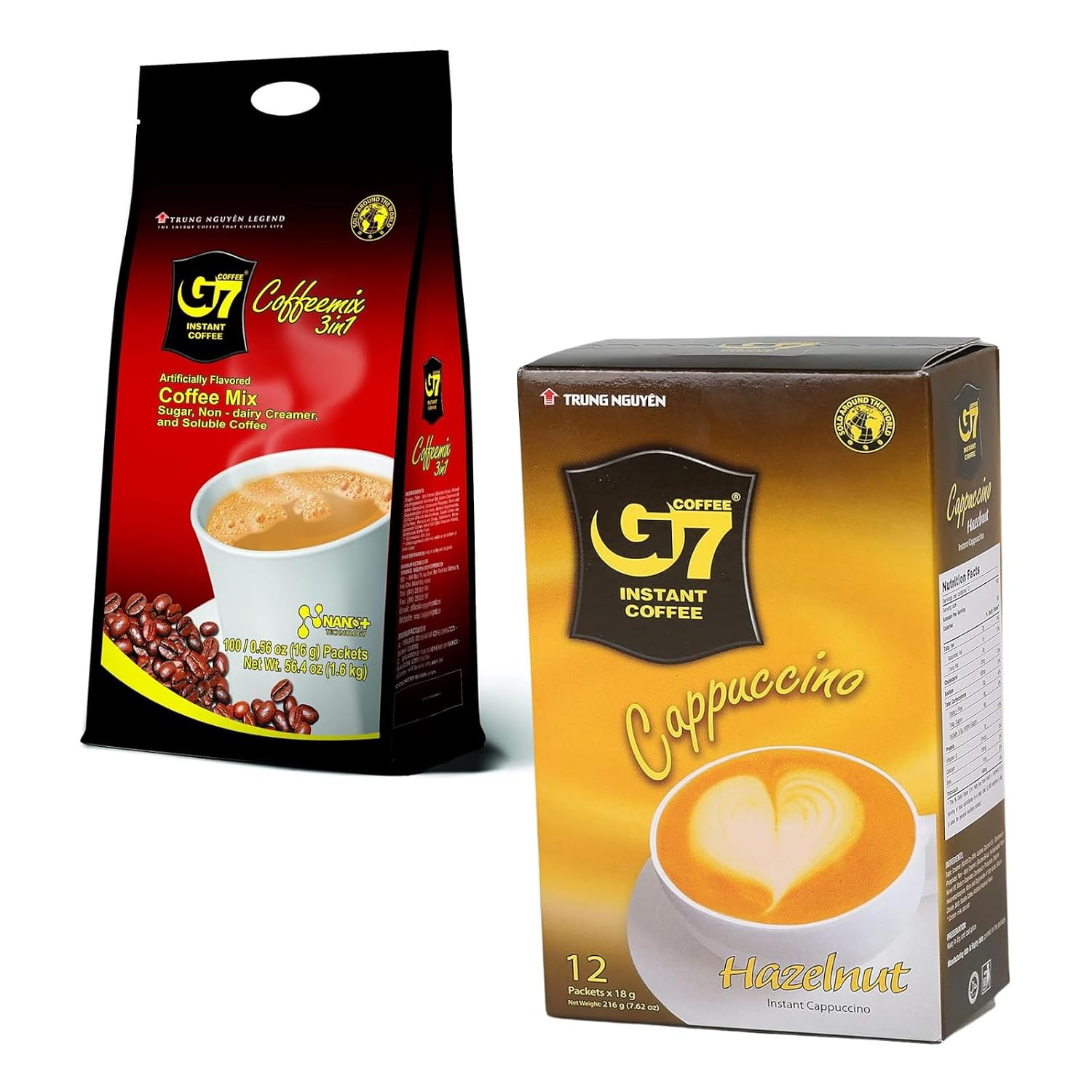 Bundle of 3 in 1 and Cappucino Hazelnut Instant Coffee