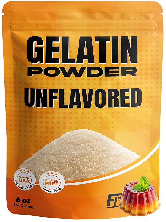 Gelatin Powder Unflavored 6 oz Bulk Bag, Gelatina Sin Sabor en Polvo