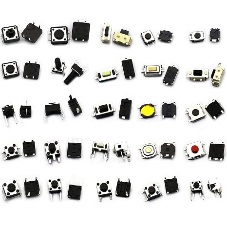 250PCS 25Values Micro Momentary Tactile Switch Assortment Kit