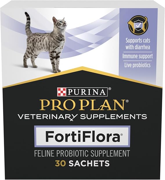 Purina Pro Plan Veterinary Supplements FortiFlora Cat Probiotic Supplement for Cats with Diarrhea - 30 ct. Box