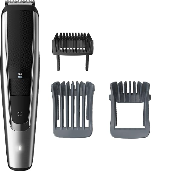 Philips Beard Trimmer and Hair Clipper Series 5000 - Black and Silver - No Blade Oil Needed