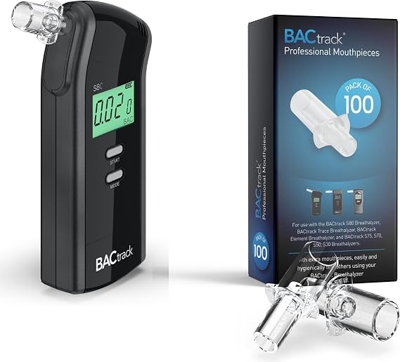 BACtrack S80 Professional Breathalyzer & 100 Breathalyzer Mouthpieces