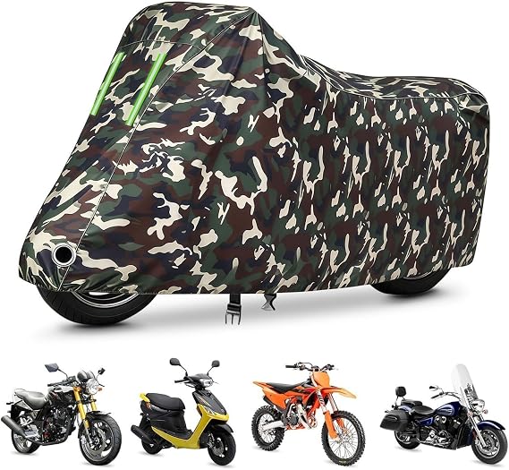 Motorbike Cover Rainproof for Honda Super Cub 110|Waterproof Sun Protection All Weather Outdoor Motorcycle Cover with Elastic Hem/Storage Bag