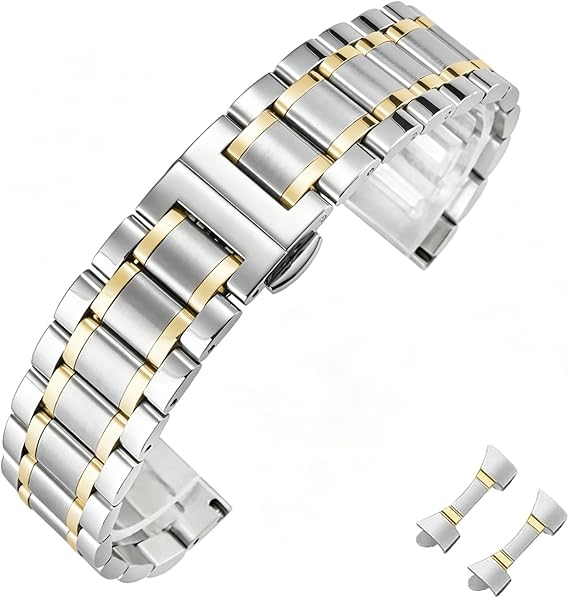 Erkek Kadın Paslanmaz Çelik Saat Kayışı 16mm 18mm 19mm 20mm 21mm 22mm Metal Kalite Yedek Kayış, Klasik Evrensel Yedek Smartwatch Kayışı