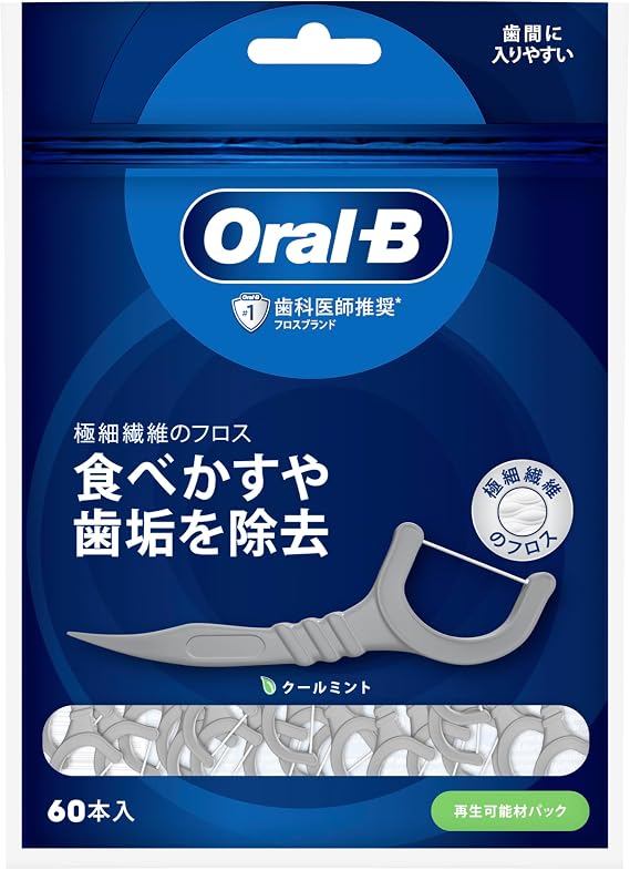 Oral-B Floss Pick, Deep Clean, Cool Mint, Pack of 60
