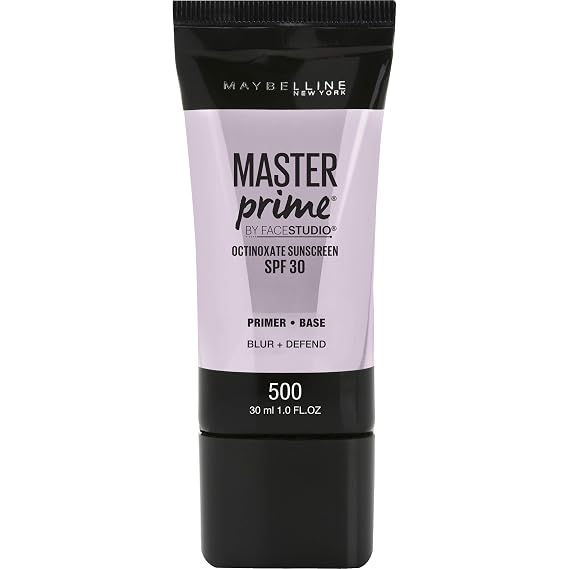 Maybelline New York Facestudio Master Prime Primer Makeup, Blur+ Defend, 1 fl. oz.