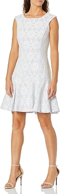 Nanette Nanette Lepore Womens Cap SLV Paneled Lace DRS WFlounce Hem