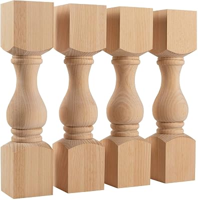 CAROLINA LEG CO. Countryside Pine Chunky Bench Legs - Perfect for Farmhouse Coffee Tables - Set of 4 - Made in NC - Dimensions: 3.5 x 16"