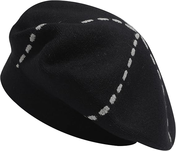 ZLYC Women French Beret Hat Reversible Knit Thickened Warm Artist Cap | Soft dense, timeless parisian vintage aesthetic, daily outfits matching, cafe gallery weekend stroll, autumn holiday party