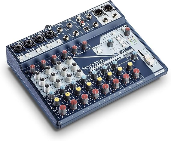 Soundcraft Notepad-12FX Small-format Analog Mixing Console with USB I/O and Lexicon Effects | 4 Xlr and Trs Preamps, 4x4 USB Audio Interface, Lexicon Reverb and Delay and Chorus, Hi-Z Inputs, Phantom Power