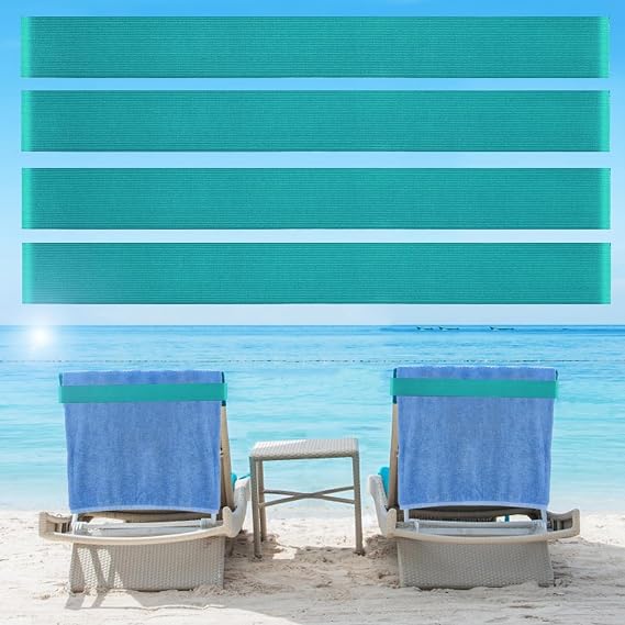 Towel Bands (4 Pack), Cruise Ship & Beach Essentials Better Than Clips