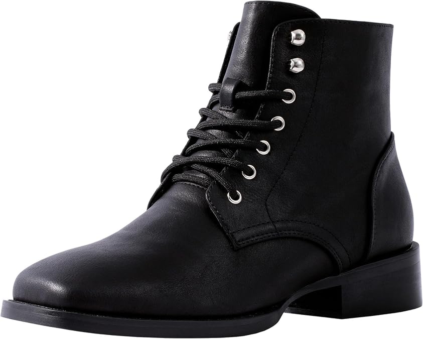 J's.o.l.e Men's Chelsea Dress Boots Square Toe Chukka Ankle Boots for Men Lace Up Business Work Daily Shoes