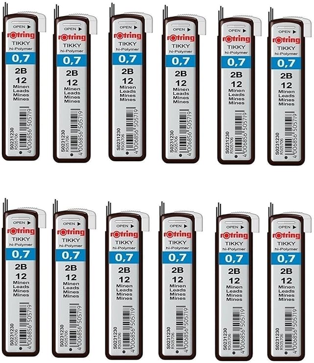 Rotring Tikky Hi-Polymer 2B Kalem Ucu 0.7 mm, 10'lu Set
