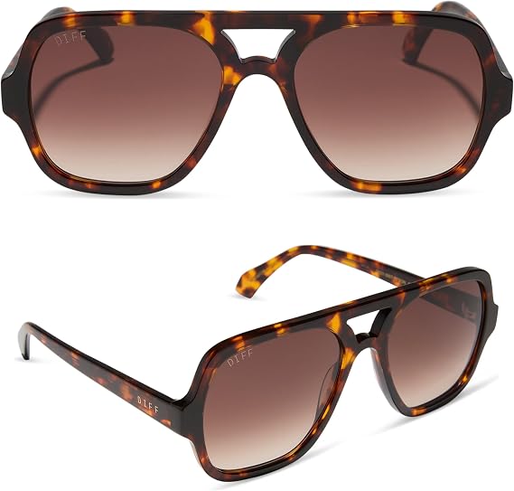 DIFF Layton Oversized Navigator Sunglasses