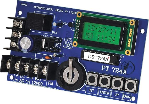ALTRONIX PT724A 10 Holiday, 12'24 VDC' VAC Operation, 24 Hour,365 Day, Timer