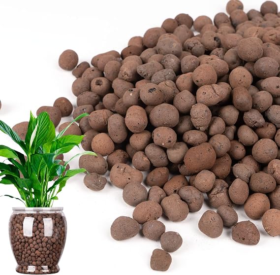 GASPRO 5lb Organic Clay Pebbles for Plants, 100% Natural Leca Balls for Indoor Plants Soil Root Development, Orchid Potting Mix, Drainage and Reusable, 4-16mm