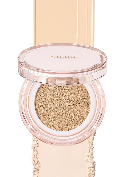 A'PIEU Waterlock Cushion Foundation No.21 Light Beige Semi-Matte Natural Coverage Glow Finish Foundation for Lasting Moisture, 3-Layered Hyaluronic Acid, Paraben-Free