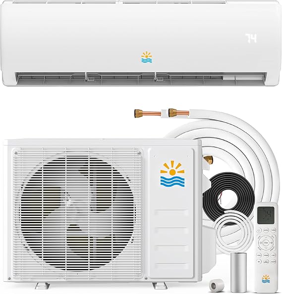 Rellytech 11500 BTU Mini Split AC/Heating System 17 SEER2 Ductless Inverter