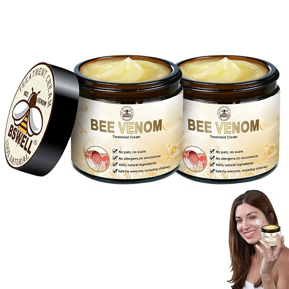 Bee Venom Skin Treatment Cream,2024New Bee Venom Treatment Cream,Professional & Deep Nourishment and Repair,Beauty Skin Care for Body & Face,All Skin,for Men & Women (2Cans, 30ml)