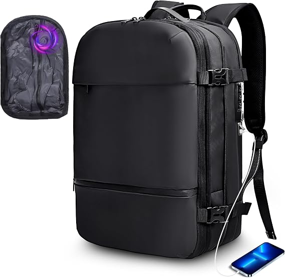 Vacuum Backpack Travel Bag: Men Vacuum Backpack with Built-in Pump