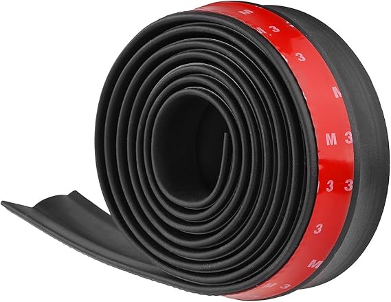 Wefond Universal Car Front Bumper Spoiler Rubber Sticker Lip Splitter Body Skirt Protector 2.5M/8.2 ft