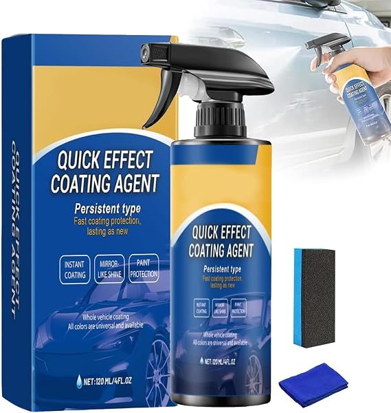 2 Pcs Car Coating Spray, Quick Effect Coating Agent for Car Wax Polish, 3 in 1 High Protection Quick Effect Coating Agent, Multifunctional Coating Renewal Agent for Cars