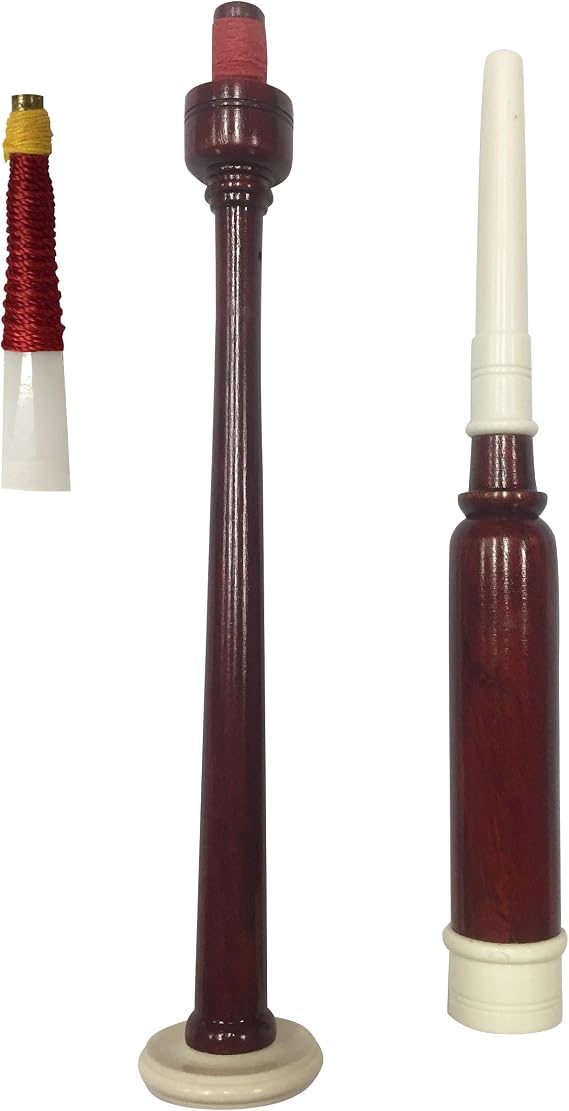 Standard Palyable Rosewood Highland Bagpipe Practice Chanter IMM Wooden Ivory Fitting with Famous Brown color  Plastic Reed