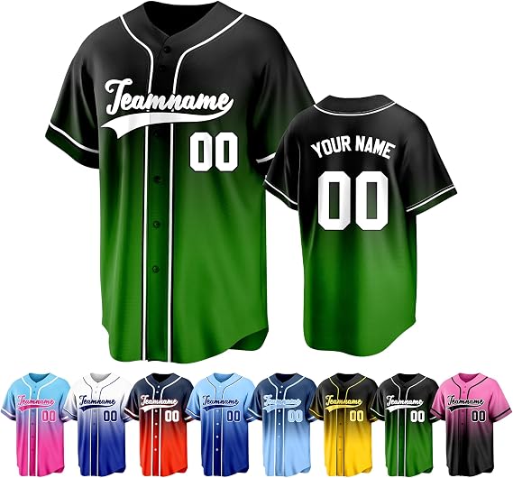 Custom Baseball Jersey Personalized Name, Number & Logo Baseball Shirts Sports Uniform for Men, Women & Youth