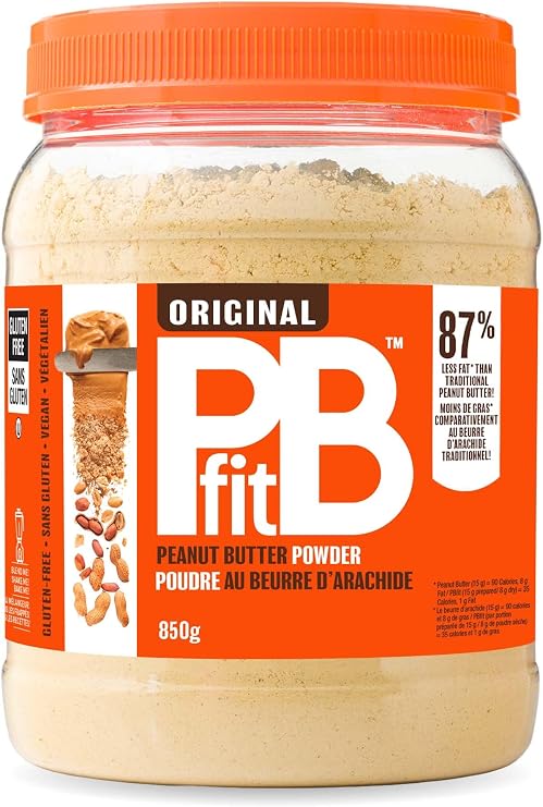 PBfit All-Natural Peanut Butter Powder, Powdered Peanut Spread from Real Roasted Pressed Peanuts, 8g of Protein (30 oz.) (Pack of 2)