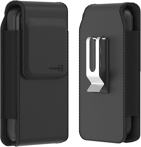 CoverON Holster for Google Pixel 10a 10 9a 9 Pro XL/ 8 7 6 Pro/Pixel 7 6 5A 4A 4 XL, Cell Phone Case Belt Clip Magnetic Close Carrying Vertical Leather Pouch (Fits with Otterbox or Any Case on)