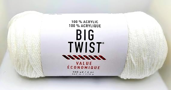 Big Twist Value Acrylic Yarn - White