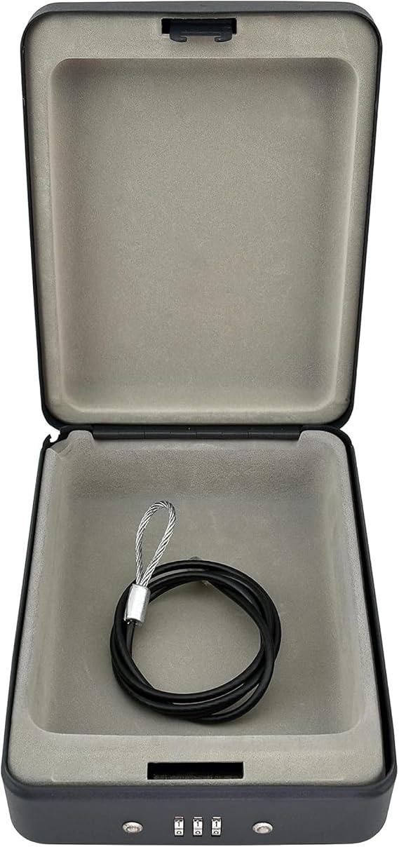 Helix Deluxe Personal Locking Safe with Tether, Heavy-Duty Steel Construction 61219