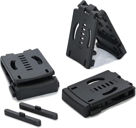 Belt Clip Loop for Holsters,Knife Sheaths,Mag Pouches,Holstopia Technical Attachment Lock Belt with Mounting Hardware,Spring/Buckle Style,3 Pack