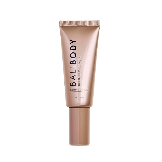 Bali Body Bronzing Serum | Hydrating with Hyaluronic Acid & Vitamin E | Anti-Aging Skin Bronzing Serum for Face | Lightweight, Non-Greasy, Buildable Skin Tint | Cruelty-Free (30 ml / 1.35 fl oz)