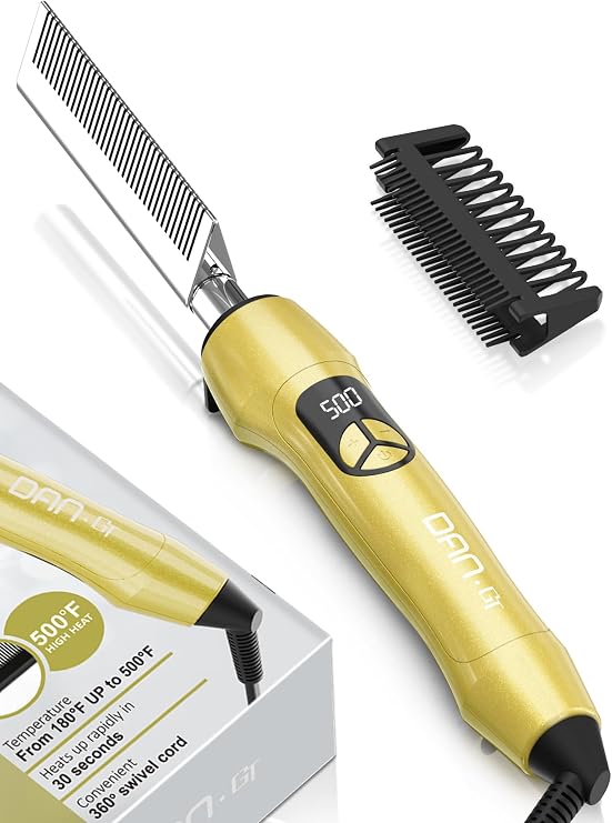 Electric Hot Comb for Wigs & Black Women Hair, 18 Settings 180-500F