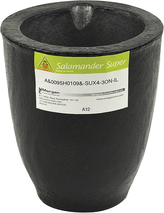A12-18 Kg Salamander Super Clay Graphite Crucible for Precious Metal Melting Casting Gold Brass Silver Refining