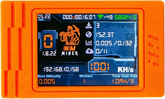 NM Miner 1000K Bitcoin Lottery Miner for Solo Mining, Crypto Mining Hardware, Low Power USB BTC Miner Alternative, Mini Bitcoin Miner Desktop Gadget for Blockchain Enthusiasts (1000K)