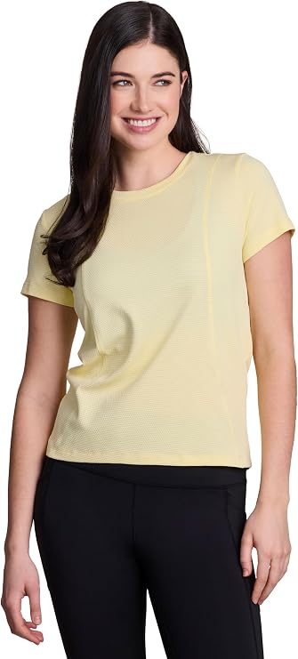RBX Active Women's Mesh Workout Top Short Sleeve Crewneck Quick Drying Running T-Shirt with Breathable Fabric