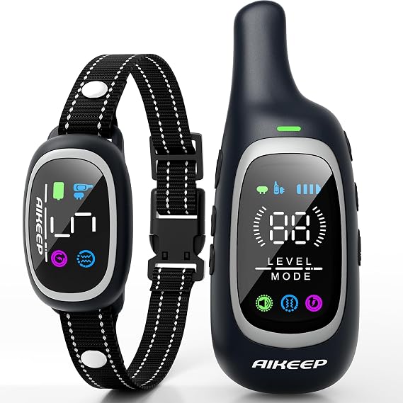 2-in-1 Dog Shock Collar and Bark Collar for Dogs 3300FT Dog Training Collar with Remote, IP67 Waterproof e Collar with Anti-Bark/Beep/Vibration/Shock Modes for Small Medium Large Dog(8-120Lbs)