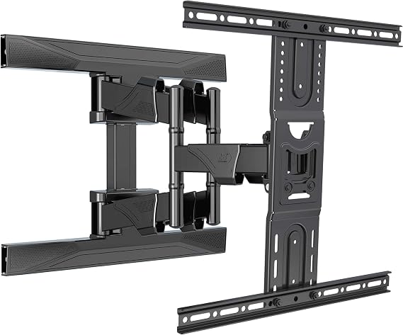NB North Bayou TV Duvara Montaj Döner TV Braketi 45-75 Düz Ekran TV VESA için Tam Hareket 600x400mm'ye Kadar Yük Kapasitesi to100 lbs(45kg)