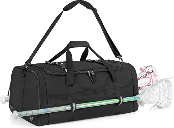GOBUROS Lacrosse Bag Holds 2 Sticks and Shoes, Lacrosse Equipment Backpack