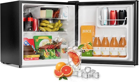 1.6 Cu Ft Mini Fridge with Freezer, Single Door Upright Freezer