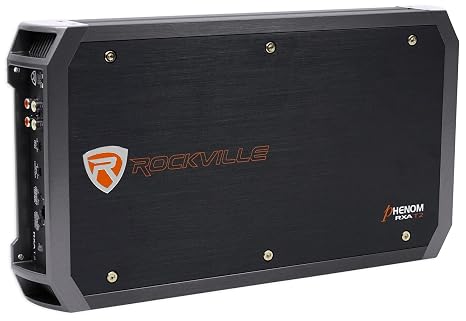 Rockville RXA-T2 2400W 2-Channel Car Amplifier, Dyno-Certified RMS, MOSFET Power Supply, Elna Capacitors, Class A/B, Perfect for Car Audio and Subs | Class A/B, MOSFET Power Supply, 2-Ohm Stable, 4-Ohm Bridgeable, 12dB Bass EQ, High-Level Input, RCA Output, Auto Turn-On