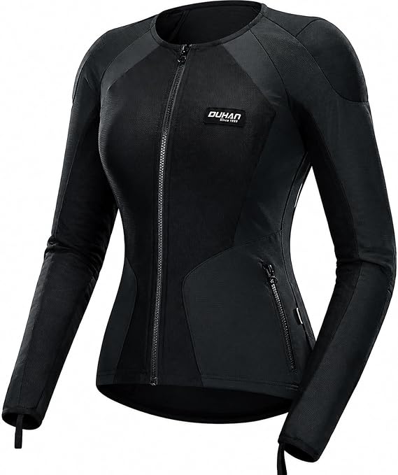 Womens Motorcycle Riding Jacket Summer Mesh Motorcycle Shirt for All Seasons Powersports with CE Level 2 Armor