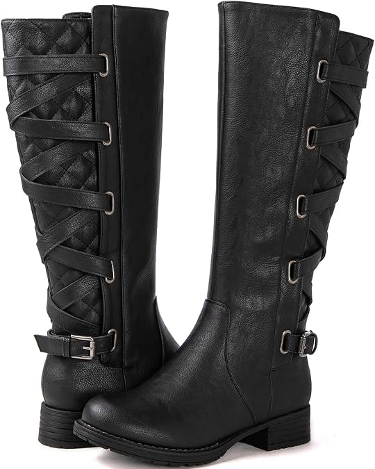 GLOBALWIN Women's Knee High Fashion Boots Riding Boots For Women
