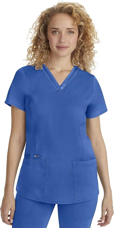 Healing Hands Purple Label Scrub Top for Women with 3 Pockets