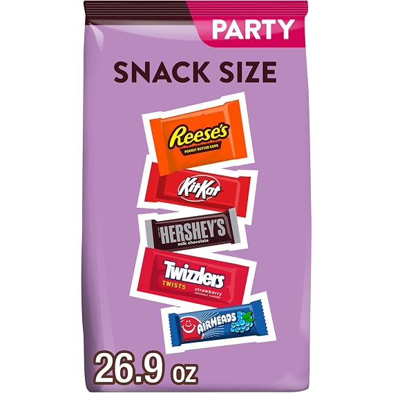 Hershey Assorted Flavored Snack Size Candy Variety Pack, 26.9 oz